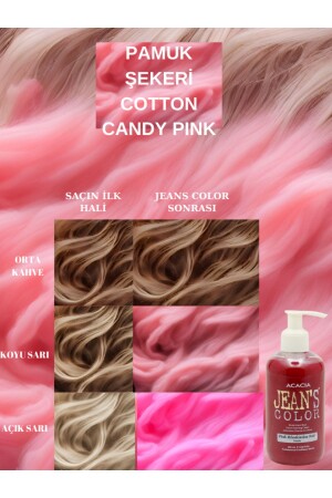 Ammoniakfreies, gefärbtes Haarfärbemittel „Cotton Candy Pink“, 250 ml. Geruchlose, wasserbasierte Haarfarbe in Zuckerwatterosa - 1