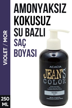 Amonyaksız Mor Renkli Saç Boyası 250 Ml Kokusuz Su Bazlı Violet Hair Dye - 2