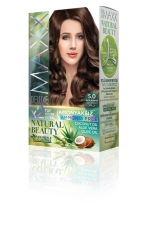 Amonyaksız Saç Boyası 5.0- Açık Kahve - Maxx Deluxe
