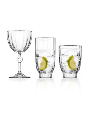 Amore Wasserglas-Set mit 18 Wasser-Softdrink-Gläsern, Set pb420702 - 1