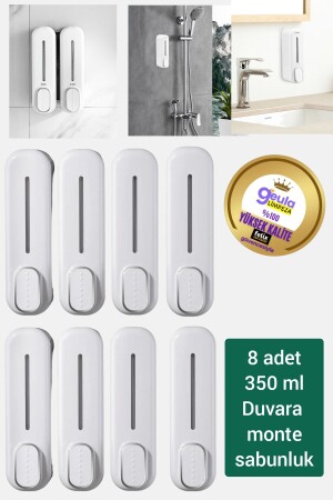 An der Wand montierbarer 350-ml-Seifenspender für Badezimmer, montierte Shampoo-Flüssigseifenflasche für Badezimmer sbno-984 - 1