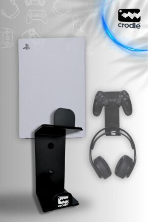 An der Wand montierbarer Gaming-PS4-PS5-Xbox-Joystick-Controller-Halter und Kopfhörerständer-Organizer-Wandzubehör - 2