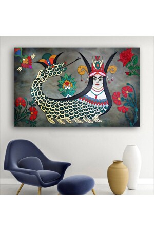 Anadolu Kültürü Yılanlı Kadın Şahmeran Kanvas Kanvas Canvas Tablo Knvs00288 - KanvasSepeti