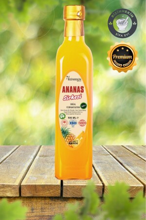 Ananas Sirkesi %100 Doğal Fermantasyon Pineapple Vinegar 500 Ml Cam hkm194 - 1