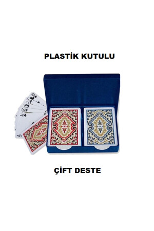 Angora Kem Plastikspielkarten, Doppeldeck aus Spielkarten mit Plastikbox angra46 - 1