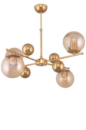 Anhänger 4 Stück Ball Honig Glas Gold Gelb Anhänger Lampe Çakır Kronleuchter TYC00380780817 - 1