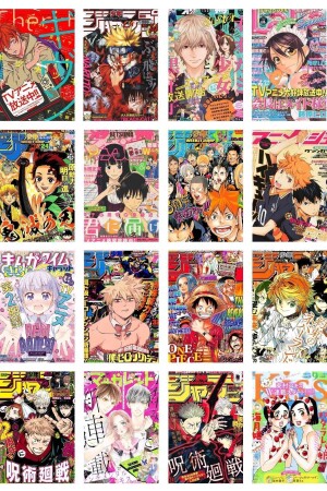 Anime-Poster – 84-teilig – Anime-Poster-Collage-Set – selbstklebende Rückseite – Anime-Raumdekoration – Box-Set - 7