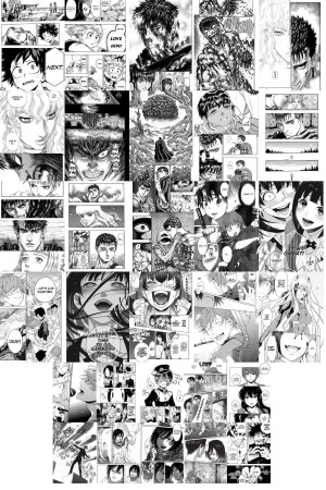 Anime-Poster-Set – 80-teiliges Manga-Poster-Collage-Set mit selbstklebender Rückseite – Anime-Geschenk – Set in Box - 7