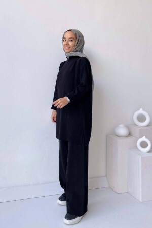 Anje Hijab Strickwaren-Set – Schwarz KH-1011 - 2