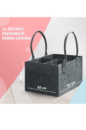 Anne Bebek Bakım Çantası Bebek Bezi Ve Islak Mendil Düzenleyici Alt Değiştirme Organizeri ABO.04300.00-11 - 4