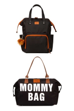 Anne Bebek Bakım Sırt Çantası Termal Biberonlu Ve Mommy Bag Anne Bebek Bakım Çantası 2'Li Set - 2