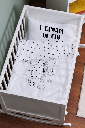 Anne Yanı Beşik Nevresim Takımı (60X100) - Pure Baby Serisi - Doodle Travel ETAYBBNTPB123 - 1