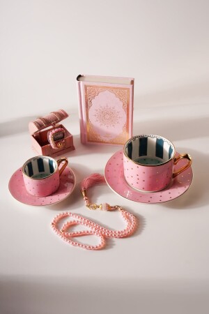 Anneler Günü Hediyesi-anneye Hediye-kız Arkadaşa Ikili Fincan Hediyesi-pembe Kuran-ı Kerim Hediyesi - Huge Home