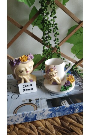 Anneler Günü Hediyesi Tek Kişilik Tasarım Kahve Fincanı Seti TYC00803807766 - 2