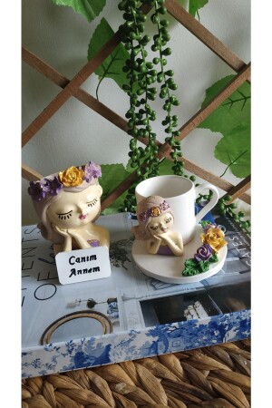 Anneler Günü Hediyesi Tek Kişilik Tasarım Kahve Fincanı Seti TYC00803807766 - 1