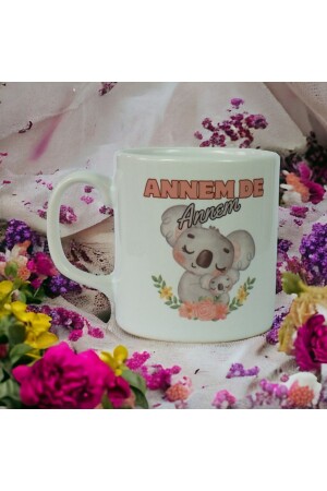 Annem de Annem Koala Anne Bebek Baskılı Süt Beyaz Kupa Bardak - Mug - 1