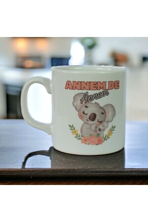 Annem de Annem Koala Anne Bebek Baskılı Süt Beyaz Kupa Bardak - Mug - 3