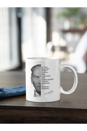 Ansprache an Atatürk und die Jugend Inschrift Tasse Kaffee Teetasse Valentinstag Freund Geburtstagsgeschenk Porzellan KIO-K-L249 - 2