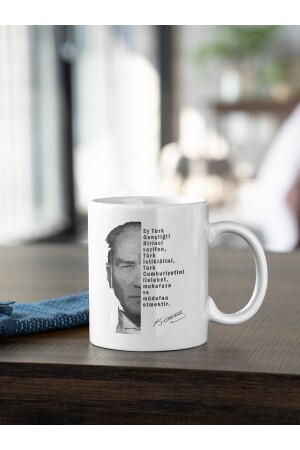 Ansprache an Atatürk und die Jugend Inschrift Tasse Kaffee Teetasse Valentinstag Freund Geburtstagsgeschenk Porzellan KIO-K-L249 - 3