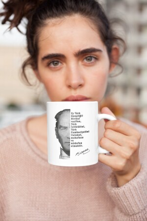 Ansprache an Atatürk und die Jugend Inschrift Tasse Kaffee Teetasse Valentinstag Freund Geburtstagsgeschenk Porzellan KIO-K-L249 - 4