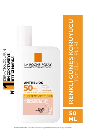Anthelios invisible Fluid Güneş Kremi Renkli Normal-Karma Ciltler spf50- Yüksek Koruma 50 ml 3337875706834 - La Roche Posay