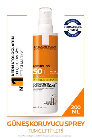 Anthelios SPF50- Invisible Yüksek Korumalı Vücut Güneş Kremi Spray 200ml - 2