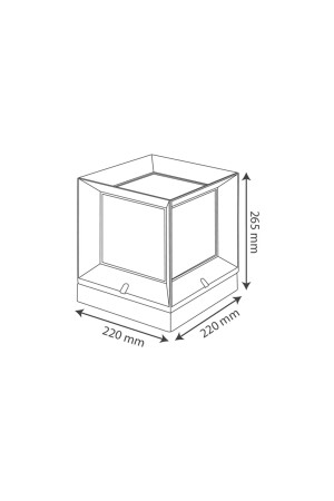 Anthrazitfarbene quadratische Würfel-Gartenbeleuchtung, Garten-Wandleuchte dop12439553igo - 5