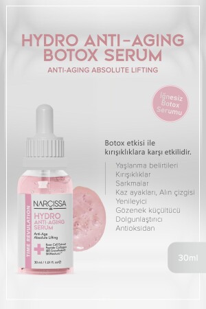 Anti-Aging Botox Etkili Serum - Dolgunlaştırıcı ve Sıkılaştırıcı İğnesiz Botox Serumu 30 ML - 4