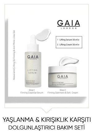 Anti-Aging- und Anti-Falten-Pflegeset. Lifting-Serum 50 ml. & Lifting-Creme 50 ml. GAIA-14 - 1