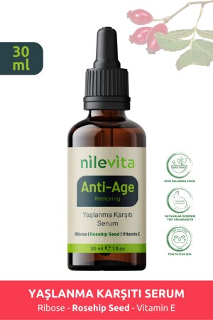 Anti-Aging- und Anti-Falten-Serum, straffende und revitalisierende Wirkung Ribose & Vitamin E 30 ml NYASLANMAS - 2