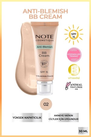 Anti-Blemish BB Cream 02 Akneye Yatkın Ciltler SPF 15 BB Krem - 1