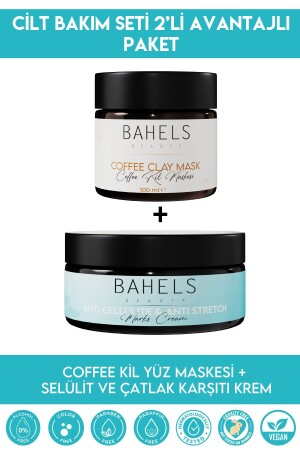 Anti-Cellulite- und Dehnungsstreifen-Creme – Kaffee-Ton-Gesichtsmasken-Hautpflegeset - 2