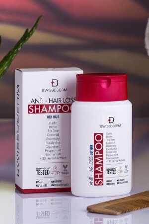 Anti-Haarausfall-Shampoo – Fettiges Haar – Vegan – Schnelle Verlängerung – Sulfatfrei, Salzfrei, gegen Haarausfall, 300 ml - 8