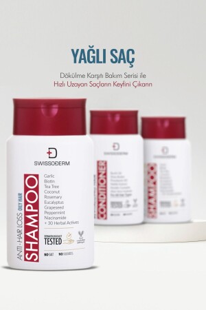 Anti-Haarausfall-Shampoo – Fettiges Haar – Vegan – Schnelle Verlängerung – Sulfatfrei, Salzfrei, gegen Haarausfall, 300 ml - 9