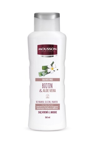 Anti-Haarausfall und Haarwachstum unterstützende Haarpflegecreme und -maske mit Biotin und Aloe Vera 365 ml - 4