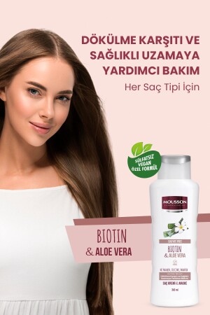 Anti-Haarausfall und Haarwachstum unterstützende Haarpflegecreme und -maske mit Biotin und Aloe Vera 365 ml - 5