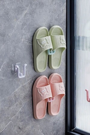 Anti-Sand 2 Stücke Selbstklebende Sommer Tür Badezimmer Hausschuhe Hängen Schuh Kleiderbügel Halter Wäscheständer - Zeyd Ticaret