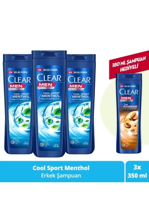 Anti-Schuppen-Shampoo für Männer Cool Sport Menthol Erfrischender Menthol-Effekt 350 ml X3 SET. UNI. 2795 - 3