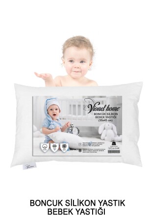 Antiallergisches Babykissen – Perlensilikon – Bezug aus 100 % Baumwolle – 200 g - 2