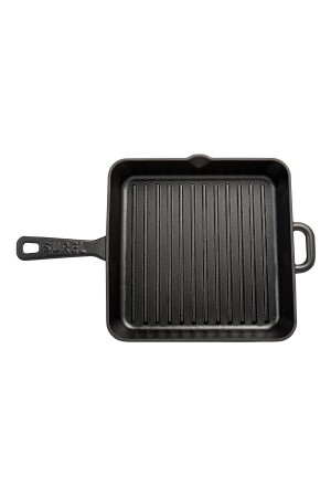 Antibakterielle Grillpfanne aus schwarzem Gusseisen, 24 cm, 6688 - 4