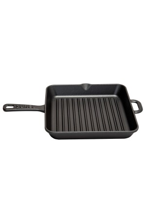 Antibakterielle Grillpfanne aus schwarzem Gusseisen, 24 cm, 6688 - 7