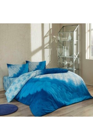 Antibakterielles Ranforce-Bettbezug-Set für Einzelbett, Horizon Blue HM0120 - 3