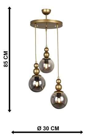 Antiker Sport-Kronleuchter aus 3-teiligem Rauchglas. Sportlicher antiker Kronleuchter aus 3-teiligem Rauchglas - 4