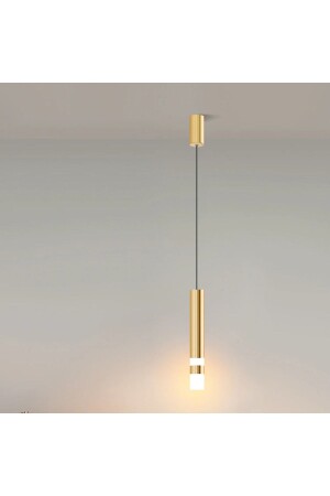 Antikgold, Acryl, Ring-Einzelrohr-Pendelleuchte, Lampe, LED-Beleuchtung, dekoratives Licht 83110A - 1