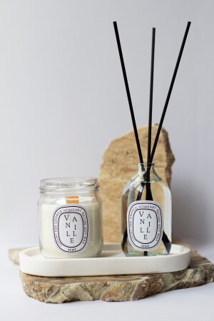 شمعة ومرائحة الغرفة من الخشب المشمومة من الفانيلا - a&p