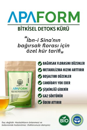 Kilo Verme Ve Boşaltıma Yardımcı, Ödem, Gaz, Şişkinlik Giderici Bio Detoks Form Çayı Apaform 150gr - 2