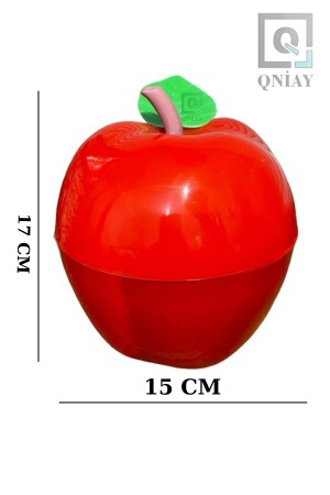 Apfel-Zuckerdose, Snackschale, türkische Köstlichkeitsschale, dekoratives Geschenk, roter Kunststoffdeckel, Präsentation von Tee und Kaffee - 7