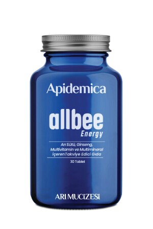 Apidemica Allbee Energy (arı Sütü, Propolis, Perga, Polen, 11 Vitamin, Ginseng, 6 Mineral) Multivitamin Tablet - 2