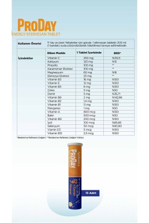 Apidemica Proday Energy (arı Sütü- Ginseng- Koenzim Q10- 12 Vitamin Ve 7 Mineral) - 6