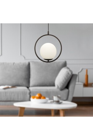 م.ن.ز-لويس مصباح معلق أسود واحد مع زجاج أبيض مصباح معلق عصري المطبخ غرفة المعيشة مصباح معلق شمعة - Apliqa